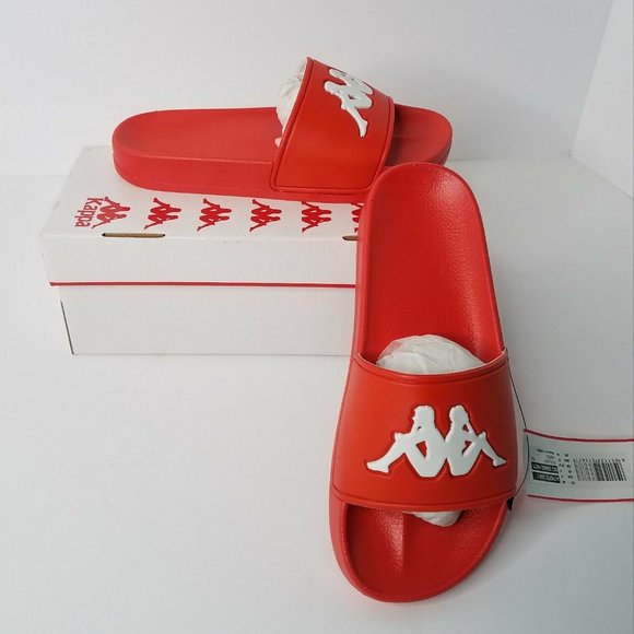 Kappa Authentic Adam 2 Slides Red Orange-White
